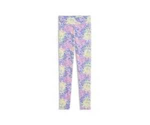 Leggings PUMA "Printed High-Waist Leggings Mädchen", Kinder, Gr. 164, Normalgrößen, intense lavender lila, Obermaterial: 5% Elasthan, 95% Baumwolle, bedruckt, eng, Hosen Leggings (85836715-164) intens