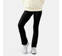 Leggings REEBOK "TARA SMALL LOGO FLARED LEGGINGS", Damen, Gr. L, N-Gr, schwarz, Obermaterial: 95% Baumwolle, 5% Elasthan, Hosen Leggings, sportlicher Stil (75659314-L) schwarz