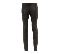 Leggings RICANO "Lederhose Asteroid Stretch", Damen, Gr. XL, Länge 34, schwarz, Obermaterial: 100% Lammnappaleder LANA., figurbetont, Hosen Leggings, Handgefertigt aus echtem Leder (53653035-XL) schwa