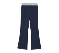 Leggings S.OLIVER JUNIOR, Jungen, Gr. 92, N-Gr, blau, Web, Obermaterial: 95% Baumwolle, 5% Elasthan, unifarben, lang, Hosen Leggings, mit Glitzerbund und leichtem Schlag (67236324-92)