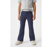 Leggings S.OLIVER JUNIOR, Mädchen, Gr. 110, N-Gr, blau (dunkelblau aop), Web, Obermaterial: 95% Baumwolle, 5% Elasthan, bedruckt, gepunktet, körpernah lang, Hosen Leggings, Sommer-Leggins mit Punkten 