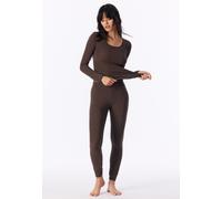 Leggings SCHIESSER "Personal Fit", Damen, Gr. XXL, N-Gr, braun (330, deep braun), Single Jersey, Obermaterial: 55% Viskose, 25% Polyester, 20% Elasthan, bequem lang, Hosen Leggings, mit optimaler Pass