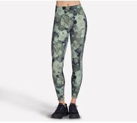 Leggings SKECHERS "GOFLEX RIB INBLOOM FL HW LEGGING", Damen, Gr. M, N-Gr, grau, Obermaterial: 80% Nylon, 20% Polyester, Hosen Leggings (84678029-M) grau