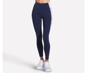 Leggings SKECHERS "GOWALK BLOCK FL HW LEGGING", Damen, Gr. XXL (50/52), N-Gr, blau (coastal breeze), Obermaterial: 88% Nylon, 12% Elasthan, Hosen Leggings, sportlicher Stil, für Fitness, für sportlich
