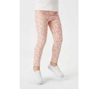 Leggings STACCATO, Mädchen, Gr. 116/122, N-Gr, rosa (apricot aop, deep rose), Single Jersey, Obermaterial: 95% Baumwolle, 5% Elasthan, bedruckt, unifarben, körpernah lang, Hosen Leggings, 2er Pack für