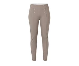 Leggings STOOKER WOMEN "SIENNA Jerseyhose", Damen, Gr. 40/42, beige (string), Jersey, 67% Viskose, 27% Polyamid, 6% Elasthan, eng lang, Hosen Leggings, Damenhose Slim Fit Knitterfreie Jersey für Damen