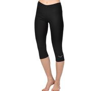 Leggings TRIGEMA "TRIGEMA Leggings 3/4 mit Kristallsteinen", Damen, Gr. S, Normalgrößen, schwarz, Feinripp, 95% Baumwolle, 5% Elastan, Basic, Hosen Leggings (488155-S) schwarz