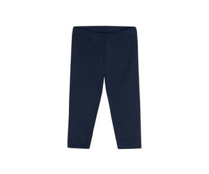 Leggings TRIGEMA "TRIGEMA Leggings aus Baumwolle/Elastan", Mädchen, Gr. 140, Normalgrößen, blau (navy), Feinripp, 95% Baumwolle, 5% Elastan, Basic, Hosen Leggings (81072705-140) navy