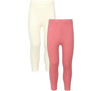 Leggings TUPTAM "Leggings Baby Mädchen Lange Leggings 2er Pack", Mädchen, Gr. 98, N-Gr, rot (beerenrot, pastellgelb), Obermaterial: 95% Baumwolle CO. 5% Elasthan EL., Hosen Leggings (62773905-98) beer