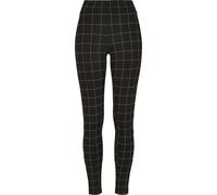 Leggings URBAN CLASSICS "Urban Classics Damen Ladies Check High Waist Leggings", Damen, Gr. L, US-Größen, schwarz, weiß, 67% Viskose, 15% Polyester, 13% Polyamid, 5% Elasthan, kariert, skinny fit, Hos