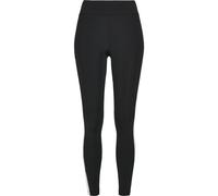 Leggings URBAN CLASSICS "Urban Classics Damen Ladies Color Block Leggings", Damen, Gr. S, US-Größen, schwarz, weiß, 80% Polyimid, 20% Elasthan, unifarben, skinny fit, Hosen Leggings (38728341-S) schwa