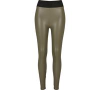 Urban Classics Ladies Faux Leather High Waist Leggings in Gr. S in Braun