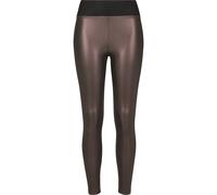 Urban Classics Ladies Faux Leather High Waist Leggings Damen-Leggings - weinrot XS