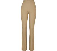 Urban Classics Ladies Flared Rib Knit Leggings in Gr. M in Beige
