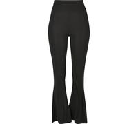 Urban Classics Ladies High Waist Rib Flared Leggings Frauen in Gr. XXL in Schwarz