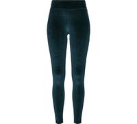 Leggings URBAN CLASSICS "Urban Classics Damen Ladies High Waist Velvet Leggings", Damen, Gr. 5XL, US-Größen, teal, 92% Polyester, 8% Elasthan, unifarben, skinny fit, Hosen Leggings (57049567-5XL) teal