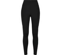 Urban Classics Damen Leggings Highwaist Biker Tech Mesh Schwarz Größe S