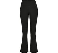 Urban Classics Ladies Organic Interlock Bootcut Leggings Damen-Leggings - schwarz M