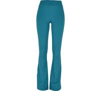 Urban Classics Ladies Recycled High Waist Flared Leggings in Gr. XXL in Blau