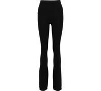 Urban Classics Ladies Rib Knit Bootcut Leggings in Gr. 5XL in Schwarz