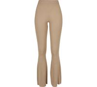 Leggings URBAN CLASSICS "Urban Classics Damen Ladies Rib Knit Bootcut Leggings", Damen, Gr. XL, US-Größen, unionbeige, 35% Viskose, 35% Polyacryl, 30% Polyamid, unifarben, slim fit, Hosen Leggings (90