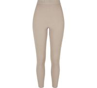 Leggings URBAN CLASSICS "Urban Classics Damen Ladies Rib Knit Leggings", Damen, Gr. 4XL, US-Größen, lighttaupe, 35% Polyacryl, 35% Viskose, 30% Polyamid, unifarben, slim fit, Hosen Leggings (59330703-
