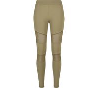 Leggings URBAN CLASSICS "Urban Classics Damen Ladies Tech Mesh Leggings", Damen, Gr. 3XL, US-Größen, khaki, 80% Polyamid, 20% Elasthan, unifarben, slim fit, Hosen Leggings (92674349-XXXL) khaki
