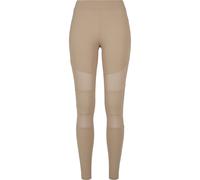 Leggings URBAN CLASSICS "Urban Classics Damen Ladies Tech Mesh Leggings", Damen, Gr. 3XL, US-Größen, softtaupe, 80% Polyamid, 20% Elasthan, unifarben, slim fit, Hosen Leggings (13467165-XXXL) softtaup