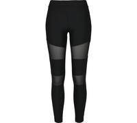 Leggings URBAN CLASSICS "Urban Classics Damen Ladies Tech Mesh Rib Leggings", Damen, Gr. 4XL, US-Größen, schwarz, 86% Polyamid, 14% Elasthan, unifarben, slim fit, Hosen Leggings (54243024-4XL) schwarz