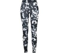 Urban Classics Ladies Tie Dye Legging Damen-Leggings - schwarz weiß L