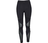 Urban Classics Damen Skinny Leggings Ladies Triangel Tech Mesh TB1938, Gr. 38 (Herstellergröße: M), Schwarz (Blk/Blk 00017)