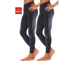 Leggings VIVANCE ACTIVE, Damen, Gr. 52/54, N-Gr, schwarz, Single Jersey, Obermaterial: 95% Baumwolle, 5% Elasthan, unifarben, Basic, Basic lang, Hosen Leggings, mit Gummibund, Loungewear (397432-52) s