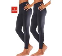 Leggings VIVANCE ACTIVE, Damen, Gr. 56/58, N-Gr, schwarz, Single Jersey, Obermaterial: 95% Baumwolle, 5% Elasthan, unifarben, Basic, Basic lang, Hosen Leggings, mit Gummibund, Loungewear, Topseller (3