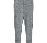 Leggings WHEAT "Wool Leggings Agi", Mädchen, Gr. 80, N-Gr, grau (melange grau), Jersey, Obermaterial: 100% Wolle, meliert, figurbetont knöchellang, Hosen Leggings, aus reiner Merinowolle (43076216-80)
