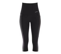 Leggings WINSHAPE "¾-Functional Comfort HWL215C", Damen, Gr. M, Normalgrößen, schwarz, 85% Polyester, 15% Elasthan, Hosen Leggings, High Waist mit praktischen Taschen (67042050-M) schwarz