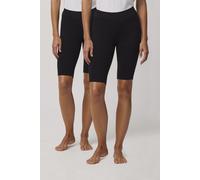 Leggings YSABEL MORA, Damen, Gr. S, N-Gr, schwarz, Single Jersey, Obermaterial: 95% Baumwolle, 5% Elasthan, eng kniefrei, Hosen Leggings, Single-Jersey-Qulität, Doppelpack, elastisch (22953853-S) schw