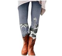 Leggins Christmas Leggings Skort Damen Schwarz Bauchweg Unterhose Jogginghose Baumwolle Warme Strumpfhose Damen Push Up Leggings Damen Po Thermo Arbeitshose(#2 Navy,M)