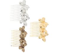 Legierung Haarkamm 3 Stück Vintage Schmetterlings für Braut | Silberner Kopfschmuck mit Schmetterlingen, Eleganter Schmuck für Haare, Passend für Alltag und Anlässe