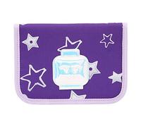 Lego Bags Federmäppchen, Federmappe 20 teilig gefüllt, Federtasche mit Lego Stars Motiv, Stiftebox lila, Schüleretui mit Inhalt, Schul Etui mit Namensfeld, Stundenplan, Lineal und Anspitzer