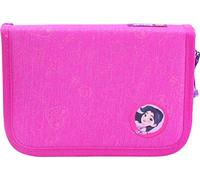 LEGO Bags Federmäppchen Friends, Federmappe 20 teilig gefüllt, Federtasche mit LEGO Motiv, Stiftebox pink, Schüleretui mit Inhalt, Schul Etui mit Namensfeld, Stundenplan, Lineal und Anspitzer