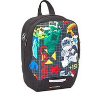 Lego Bags Kindergarten Rucksack, Leichter Kinderrucksack, Vorschulrucksack Lego NINJAGO Prime Empire, Kita Rucksack in Schwarz, großes Hauptfach und Mesh Seitentasche, mit Brustgurt und Namensschild
