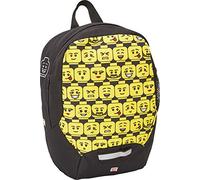 Lego Bags Kindergarten Rucksack, Leichter Kinderrucksack, Vorschulrucksack mit Lego Minifigures Heads Motiv, Kita Rucksack großes Hauptfach & Mesh Seitentasche, mit Brustgurt und Namensschild innen