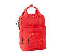 LEGO Bags Signature Brick 1x1 Kinder Rucksack 7 Liter, Leichter Kindergartenrucksack, Kita Backpack in Rot, Vorschulrucksack mit großem Hauptfach, 2 kleine Fächer, Reflektoren & anpassbarer Brustgurt