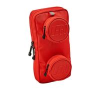 Lego Bags Signature Brick 1x2 Schultertasche 2,5 Liter, Umhängetasche ca. 25,5 x 12,5 x 5 cm, Sling Bag mit Schultergurt, Brusttasche in Rot, Schulterrucksack mit Hauptfach und 2 Fronttaschen