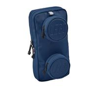 LEGO Bags Signature Brick 1x2 Schultertasche 2,5 Liter, Umhängetasche ca. 25,5 x 12,5 x 5 cm, Sling Bag mit Schultergurt, Brusttasche in Blau, Schulterrucksack mit Hauptfach und 2 Fronttaschen