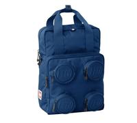 Lego Bags Signature Brick 2x2 Rucksack 15 Liter, Alltagsrucksack ca. 37 x 25,5 x 15 cm, Freizeit Daypack mit Brustgurt in Blau, Hauptfach mit Laptop und Tablet Fach, Backpack mit 5 Fronttaschen