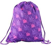 LEGO Bags Turnbeutel Friends, Sportbeutel mit Zugband, Schulsportbeutel mit Lego Motiv, Beutel mit Kordel für Kinder und Schüler, Gym Bag in Lila, Schulturnbeutel mit Kordelzug aus Polyester