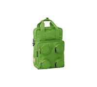LEGO® - Rucksack - Brick 2x2, Grün - LEGO®-Reißverschlusstaschen - Geräumiges Haupt- und Vorderfach