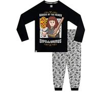 LEGO Harry Potter Mädchen Hogwarts Schlafanzug Hermine Langärmliges Nachtwäsche für Kinder Schwarz 146