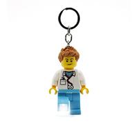 LEGO Iconic Doctor Schlüsselanhänger Taschenlampe - 76 mm große Figur (KE184) - inkl. 2 CR2025 Batterien